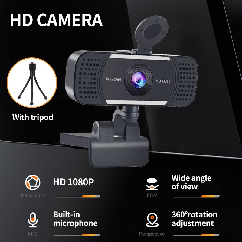 Webcam 1080P HD With Tripod Rotatable Cameras for Live Broadcast