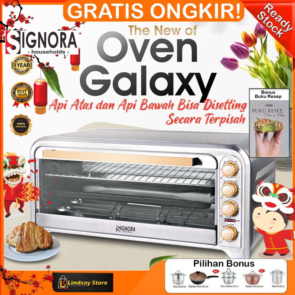 Signora New Oven Galaxy 75 lt PLUS BONUS KAT 6 Shopee Indonesia
