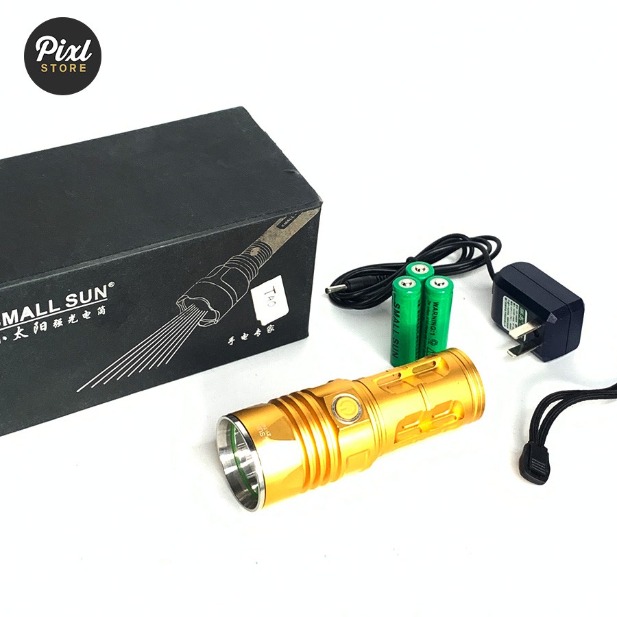 Small Sun ZY-T40 Senter LED 2000 Lumens CREE XML T6 LED Tactical Gold