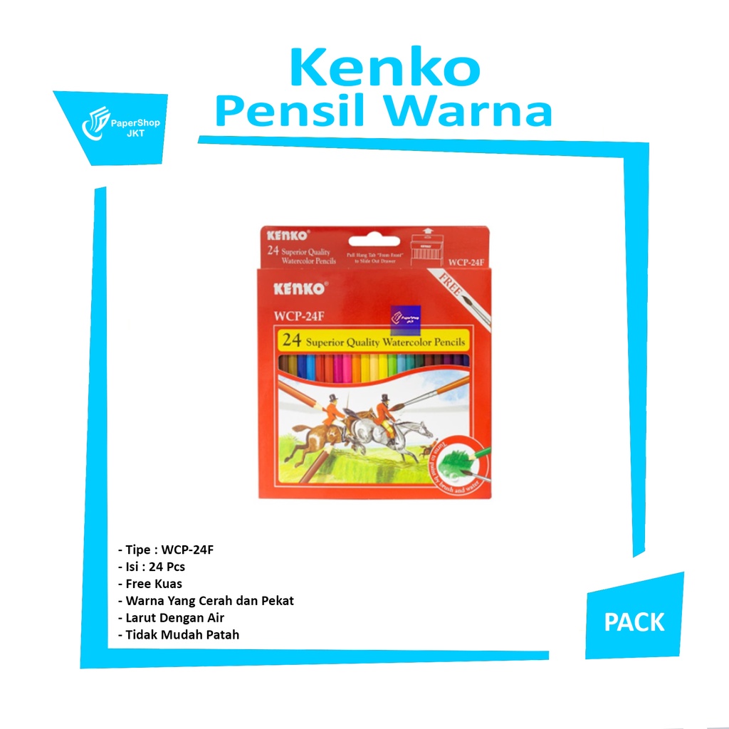 

KENKO - Pensil Warna Wcp-24F - Superior Quality Watercolor Pencils