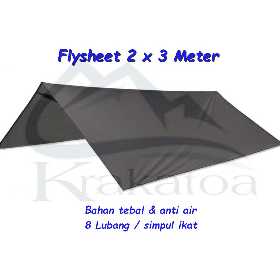【Warna ~ COD】 Flysheet 3x2 Meter Waterproof 8 Lubang Lobang` Tenda Anti Air 2x3 m` 3*2 Bivak 2*3