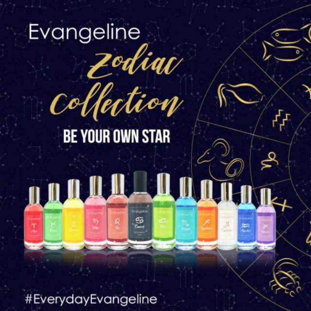 Terlaris Parfum Evangeline / EVANGELINE ZODIAC  (WAJIB BELI BUBBLE BIAR TETAP AMAN)