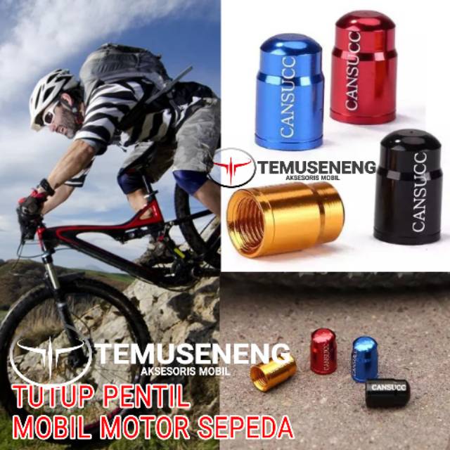 Tutup Pentil Ban Racing Motor Mobil Sepeda Cap Valve Model Cansucc Tubeless Orda Velg Cover