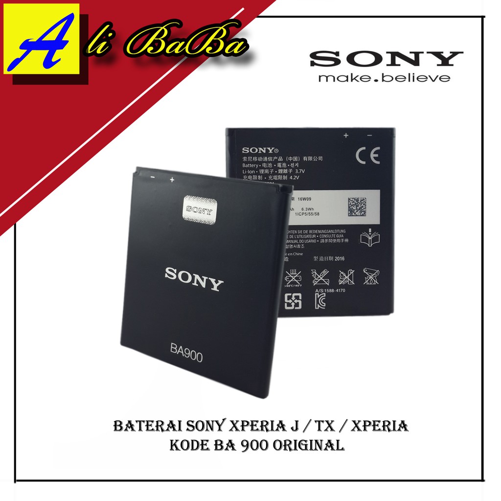 Sony Ericsson Baterai BA900 Original For Sony Xperia J / Xperia TX / Xperia / Xperia GX Battery HP