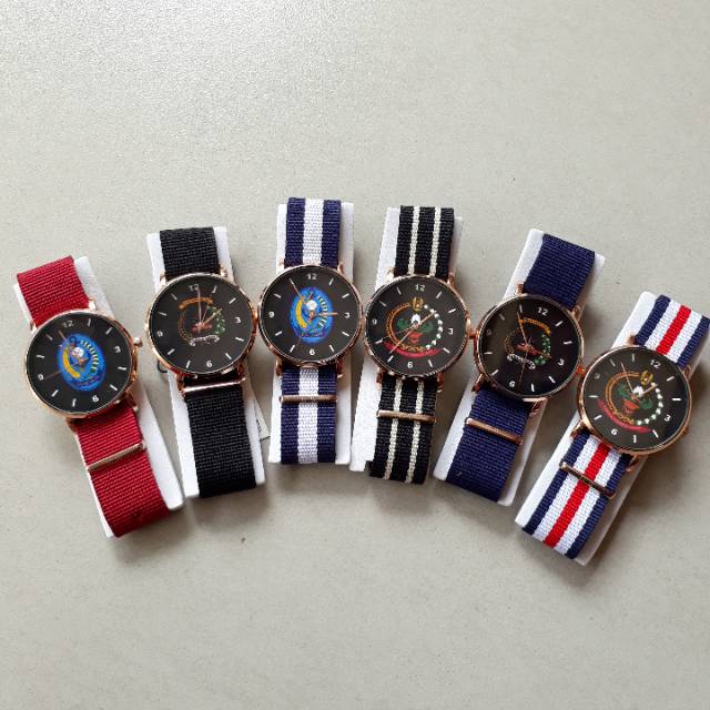 Jam tangan Custom  Tali Kanvas