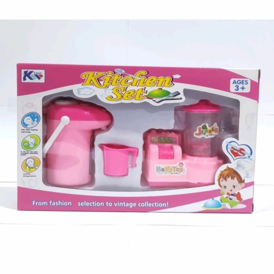 Mainan Kitchen Set anak mainan masakan blender juicer termos