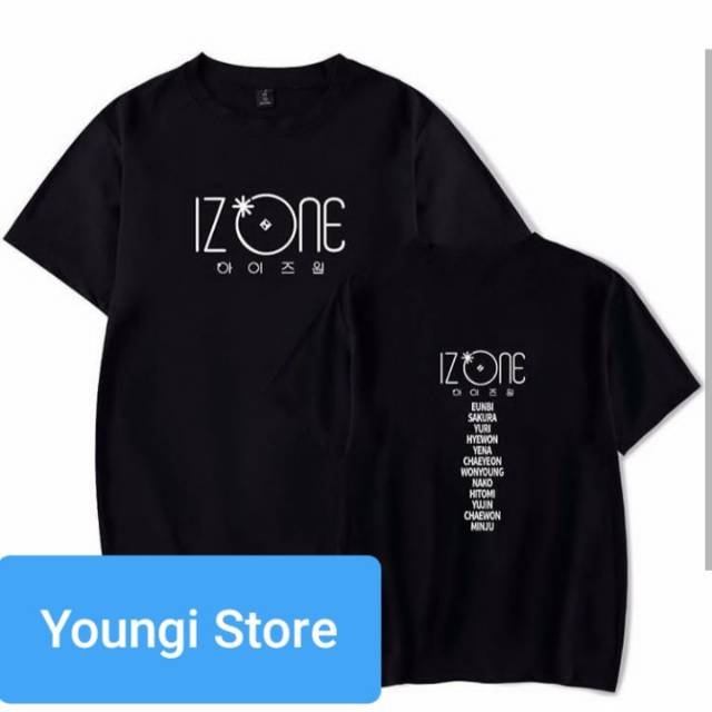 KAOS TSHIRT IZONE HANGUL ALL MEMBER KPOP IMPORT QUALITY