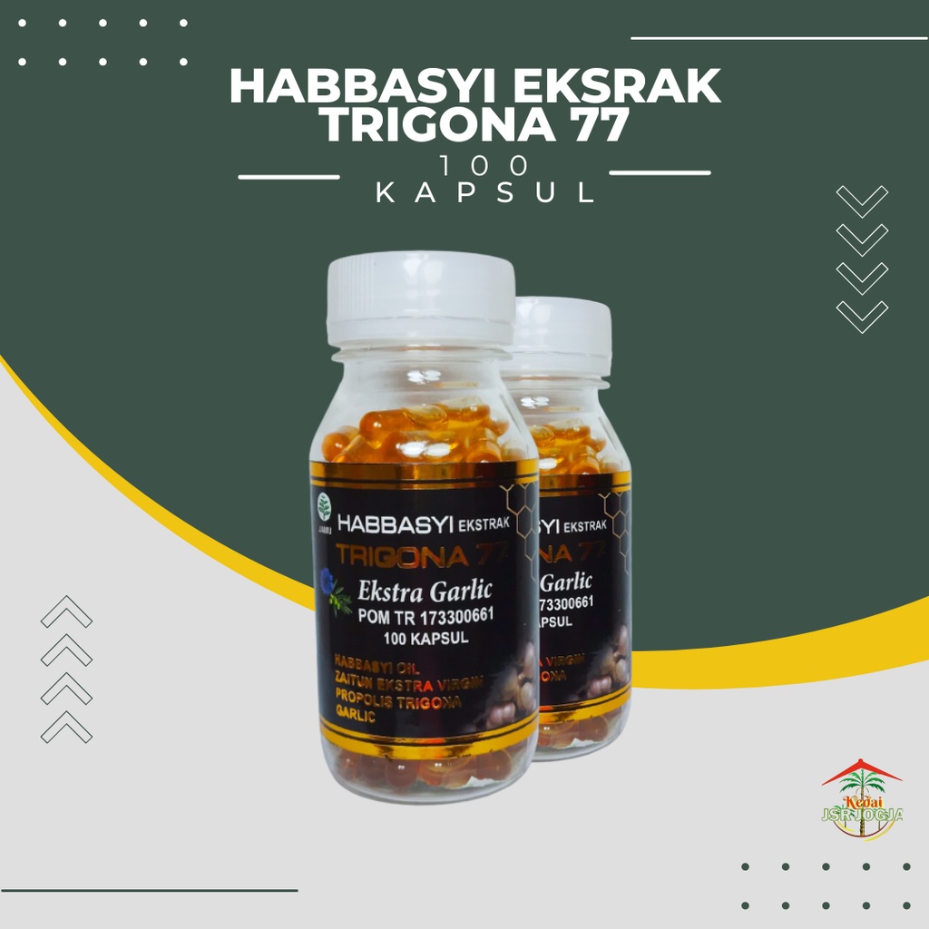 Habbasyi Trigona 77 Habbatussauda Plus Zaitun Propolis Garlic 100 Kapsul POM