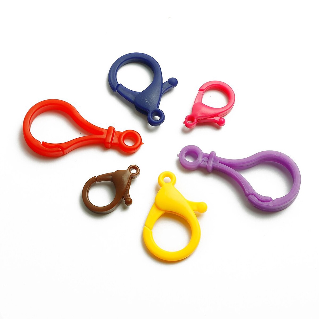 10Pcs 17mm/24mm Mix Color Plastic Lobster Clasp Hook Connectors for Necklace&amp;Bracelet Chain DIY Jewelry Findings Supplies