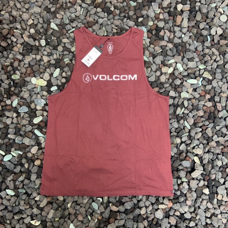 volcom tank baju maroon original 100% sale
