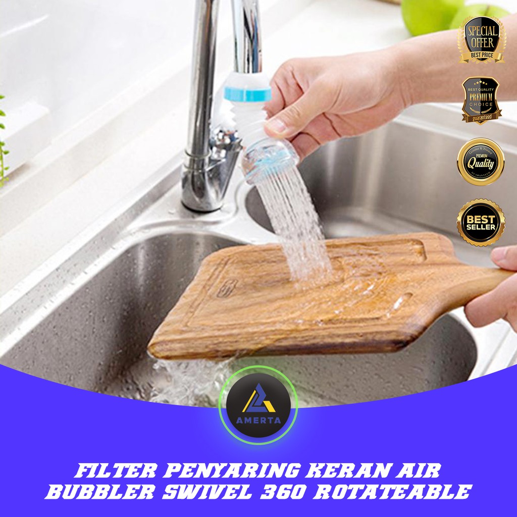 Filter Penyaring Keran Air Bubbler Swivel 360 Rotatable Nozzle - HY-032 - Blue