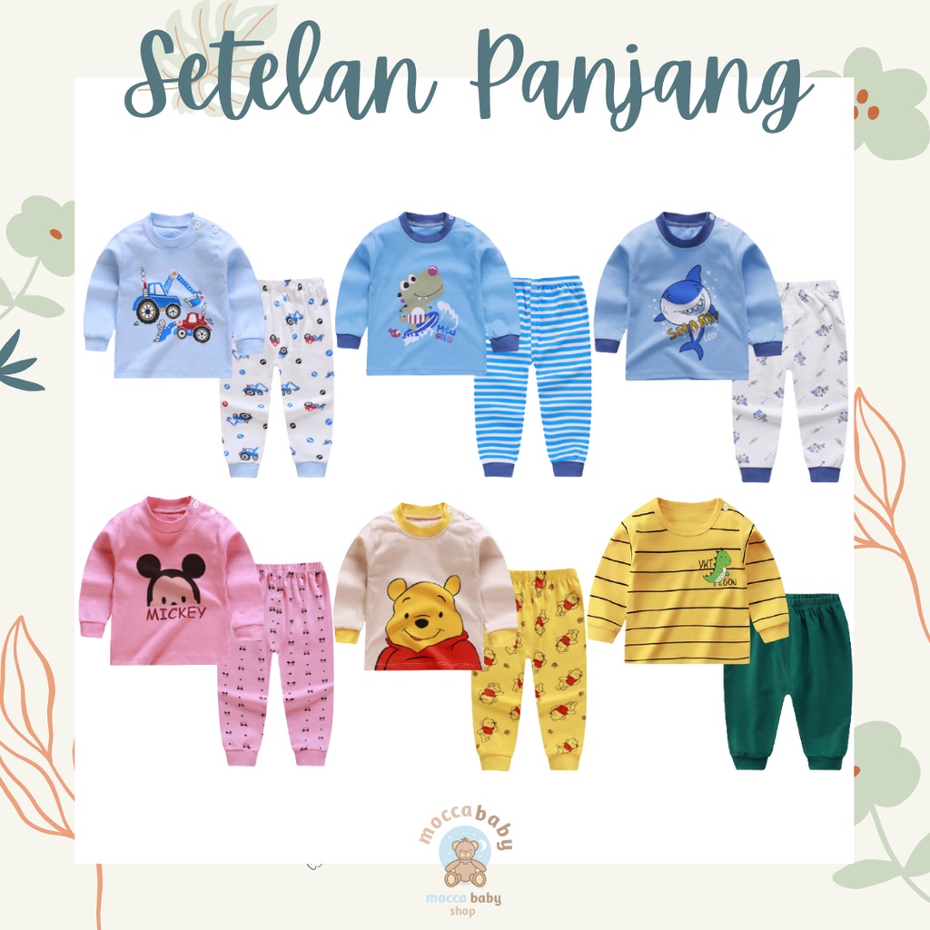 MBSS Baju Premium Anak Bayi Piyama Jumper Jumpsuit Celana Tidur Fashion Lengan Panjang NEW1 A