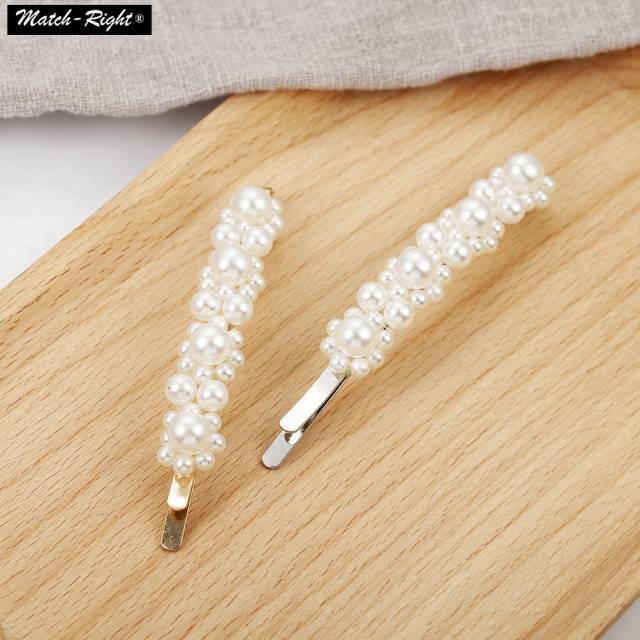 Jepit rambut mutiara korea, jepit mutiara pearl hairpin bunga kecil