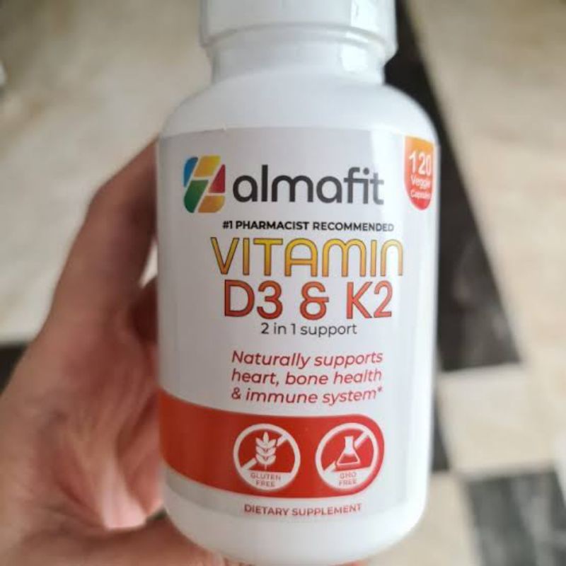 Almafit Vitamin D3 &amp; K2 5000 Iu 2 In 1 Support Original - 120 VegCaps