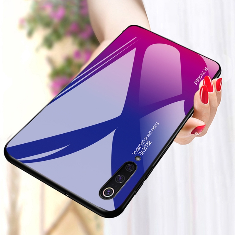 Gradien Tempered Glass Case Untuk Xiaomi Redmi Note 7 Case
