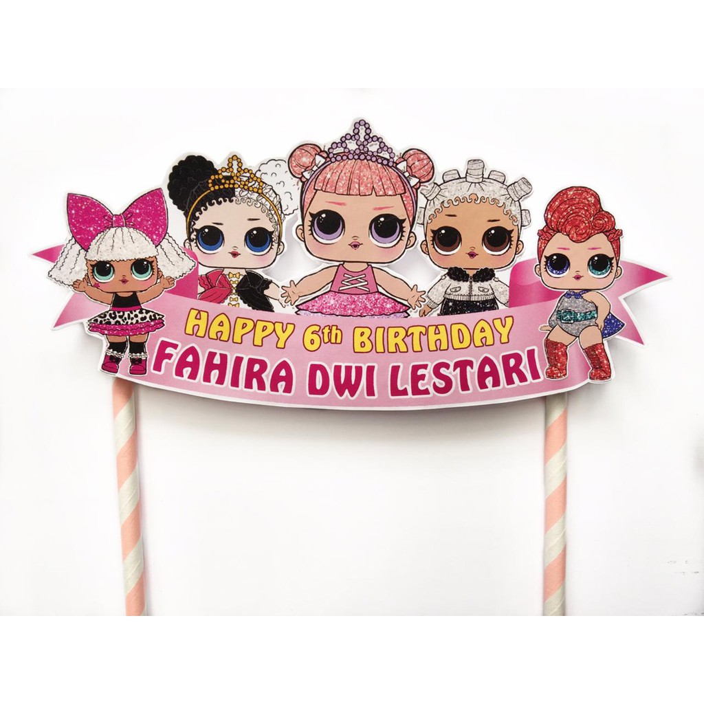Harga preferensial Banner HBD LOL glitter series utk 