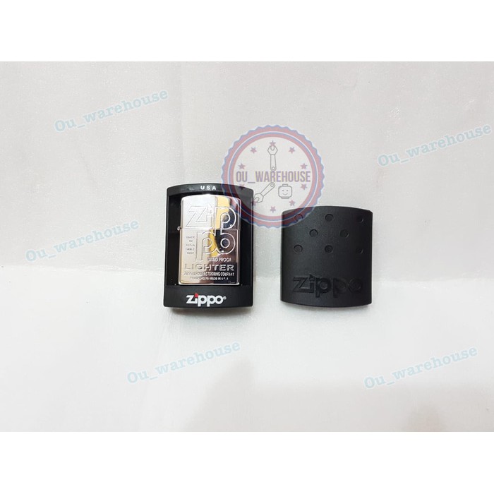 terbaru Korek api zippo + sarung - sarung zippo - pemantik zippo lighter barang bagus