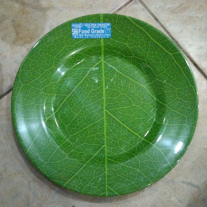 Piring Ceper Besar motif Daun Golden Dragon P0210