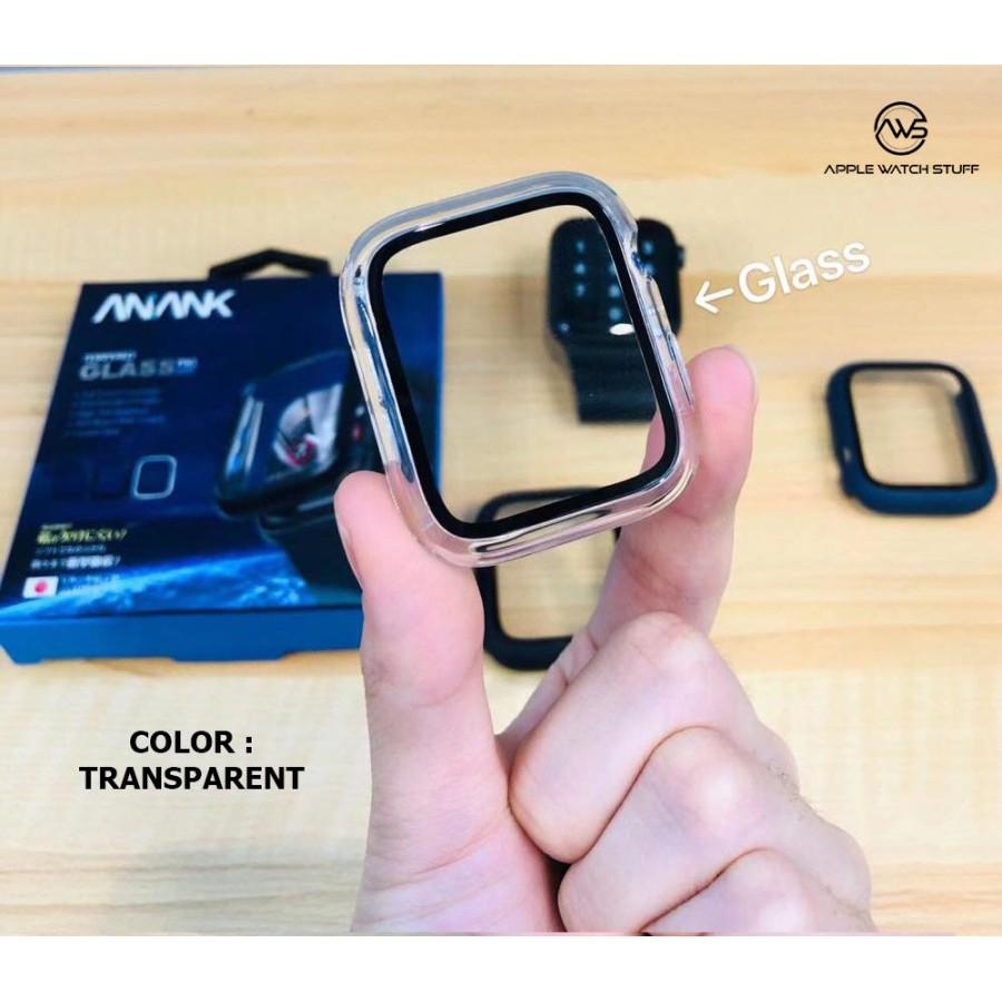 Anank Bumper Case + Tempered Glass Pro 9H for Apple Watch Size 40/44mm