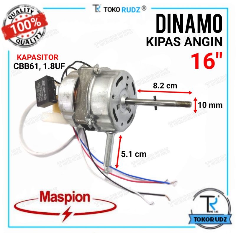 Dinamo Kipas Angin 16 inch MASPION FULL SET Kualitas Terbaik