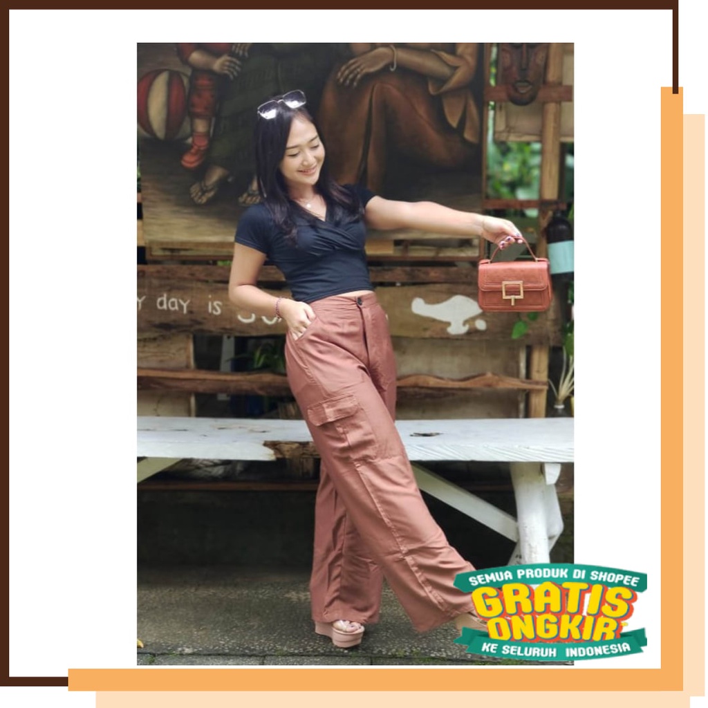 Cargo jogging joger keren big size  / LYORA PANTS / CELANA RAYON CARGO RESLETING PREMIUM