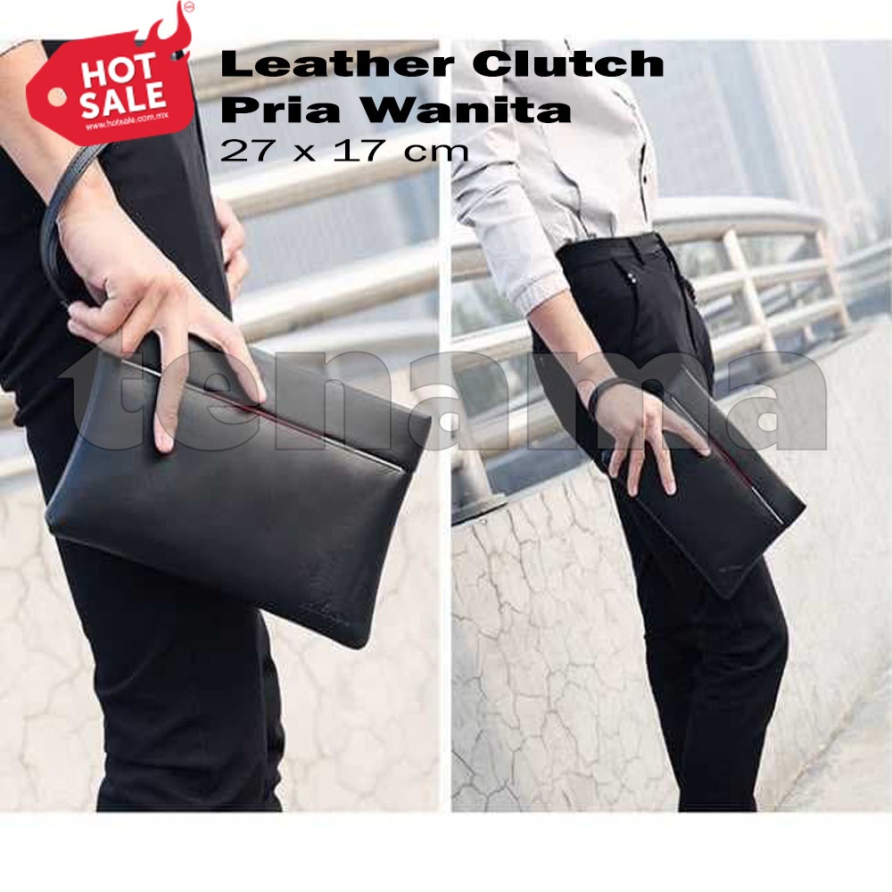 CLUTCH BAG TAS GENGGAM DOMPET KULIT 27 x 17 cm