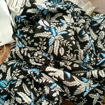 Promo Batik Couple Keluarga Sarimbit Sania Ruffle Batik Ori Ndoro Jowi Motif Blarak Biru