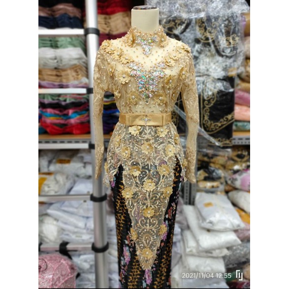 KEBAYA ATASAN BUNGA 3D/ATASAN KEBAYA FULL PAYET