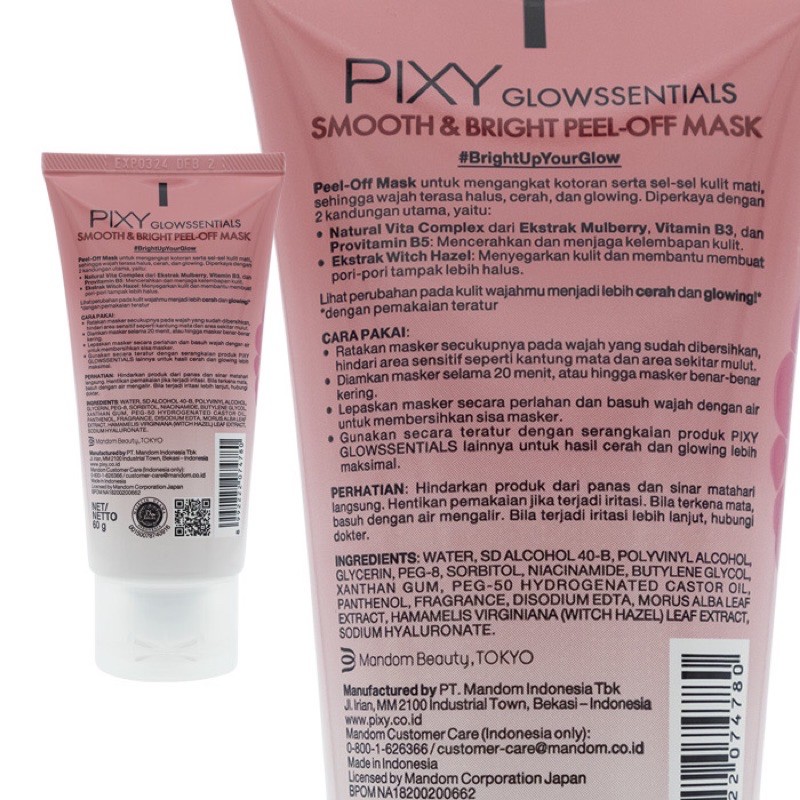 Pixy Glowssentials Smooth &amp; Bright Peel Off Mask 60gr