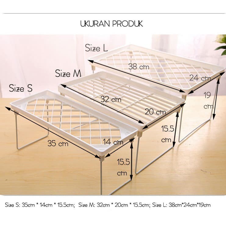 Rak Susun Lipat Lemari laci Dapur / Rak Bumbu Dapur / Tempat Bumbu - S