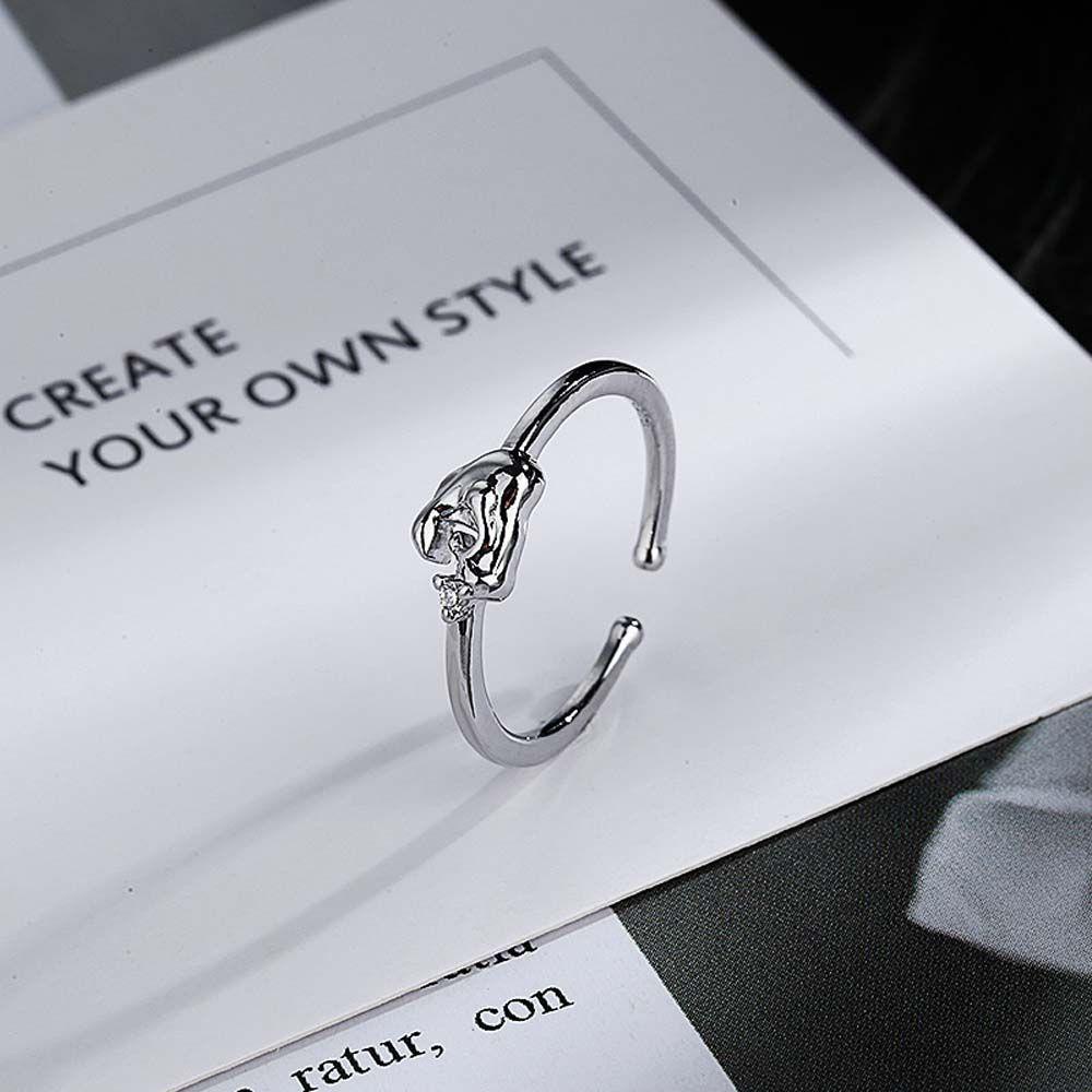 Mxbeauty Wanita Pembukaan Cincin Drop Rumbai Adjustable Perak Hadiah Gadis Jari Perhiasan Aksesoris Pesta V Bentuk Rings