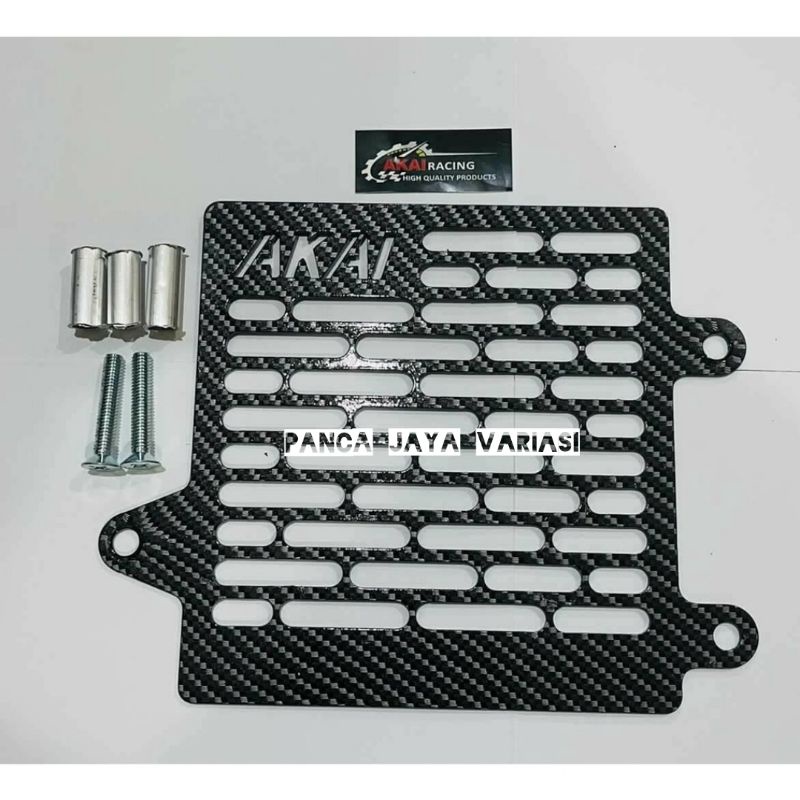 Cover Radiator Tutup Radiator Akai Racing Karbon Series Nmax,Nmax New 2020,Aerox,Lexi,Pcx,Adv,Vario 125,Vario 150,Vario 160 Dan Motor lain Nya