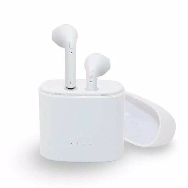 Handsfree Headset i7S Wireless Bluetooth Stereo With Charging Case Headset Bluetooth Sepasang