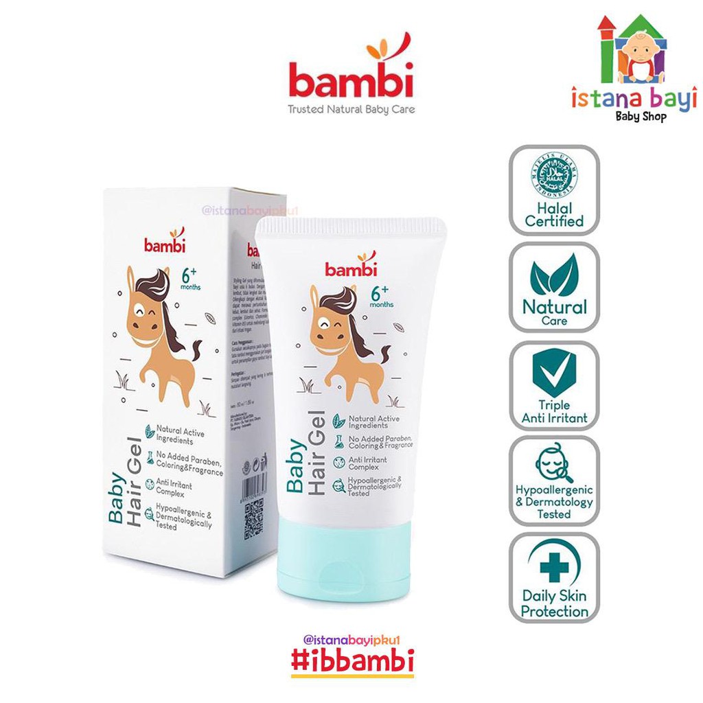 Bambi Hair Gel ( Tube ) - Gel rambut bayi