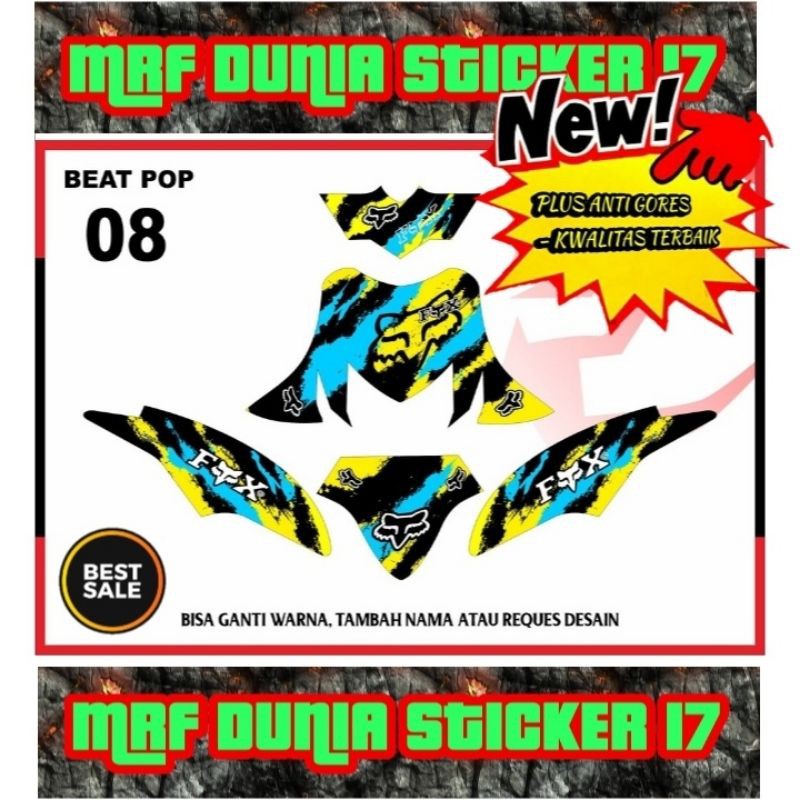 sticker dekal beat pop full body decal beat pop stiker  beat pop motor beat pop full body 08