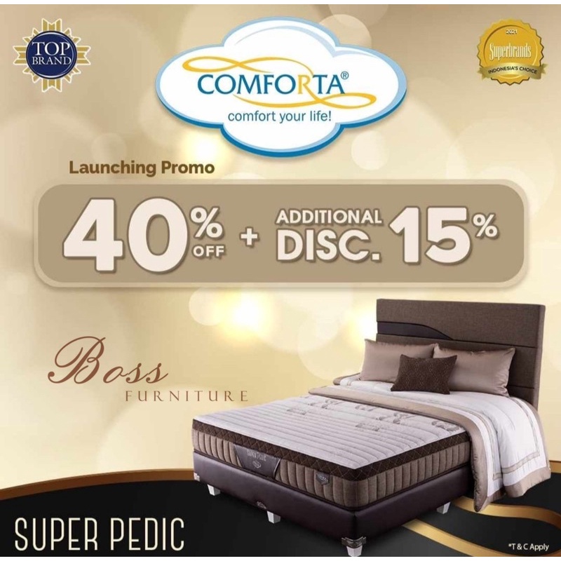 SET COMFORTA SUPER PEDIC + Divan Sandaran PROMO