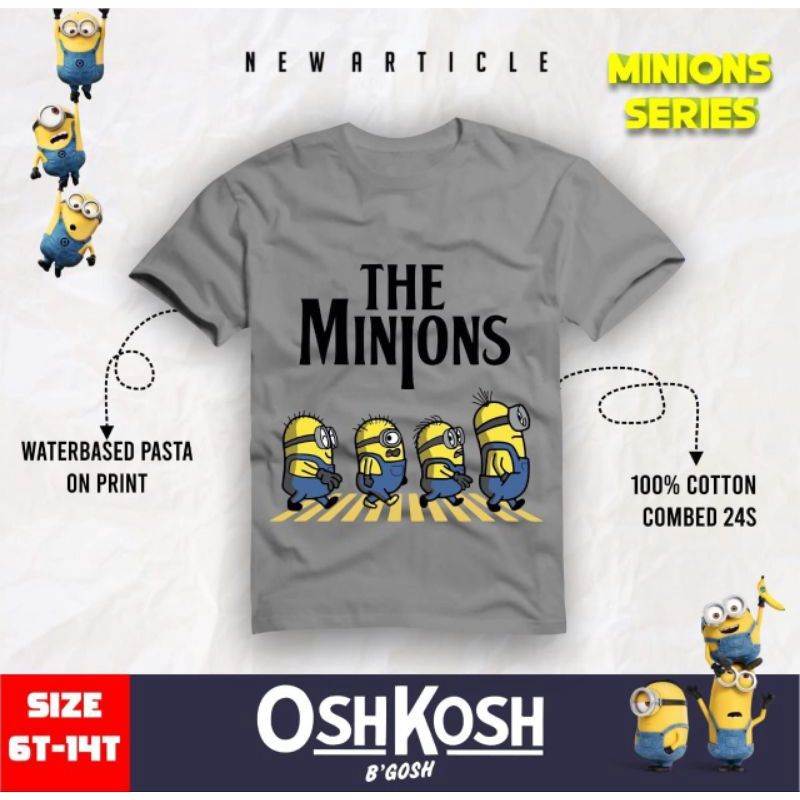 kaos anak cowok minion series 6-14y by polkka