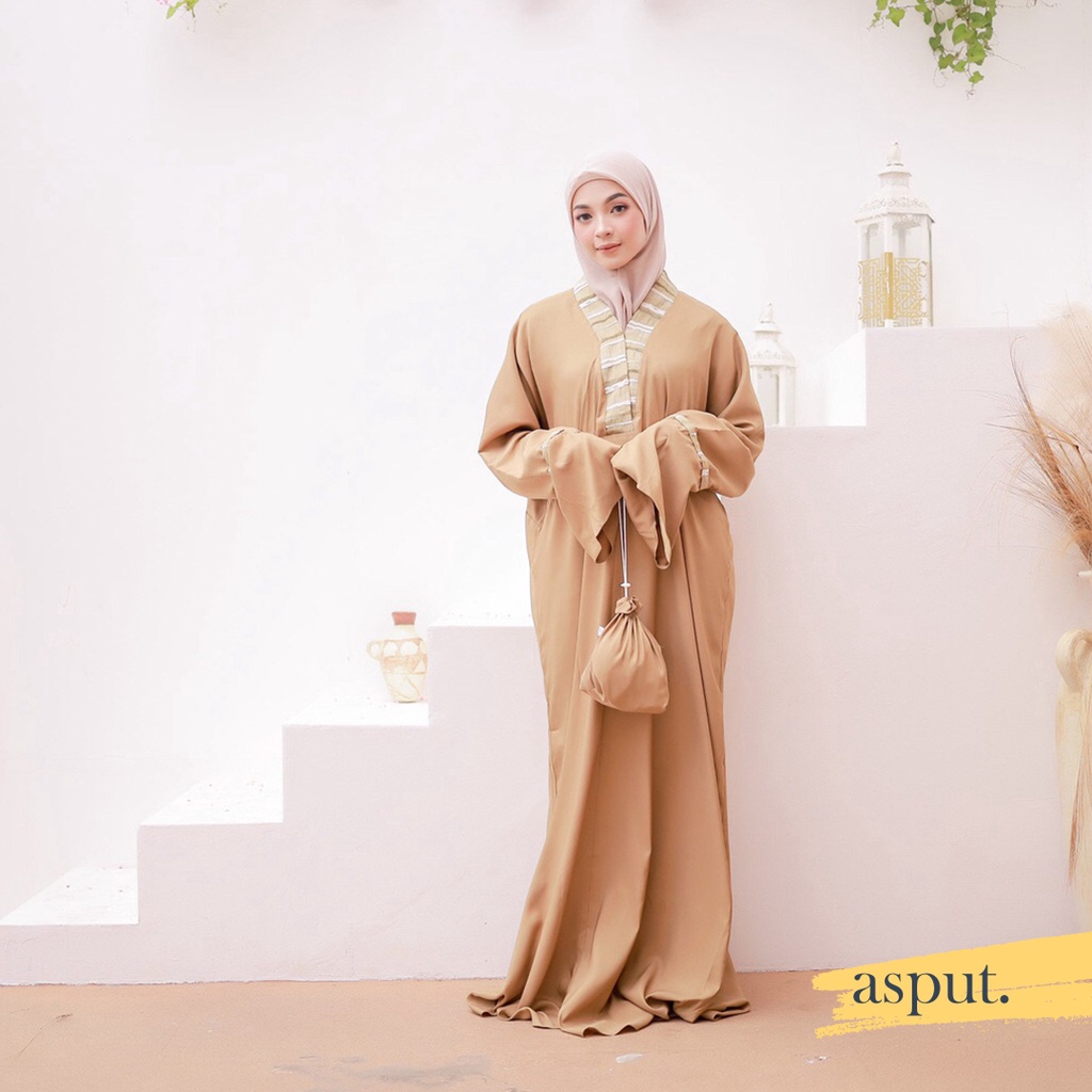 ASPUT - Tan Calla Mukena Abaya Premium by Aprilia