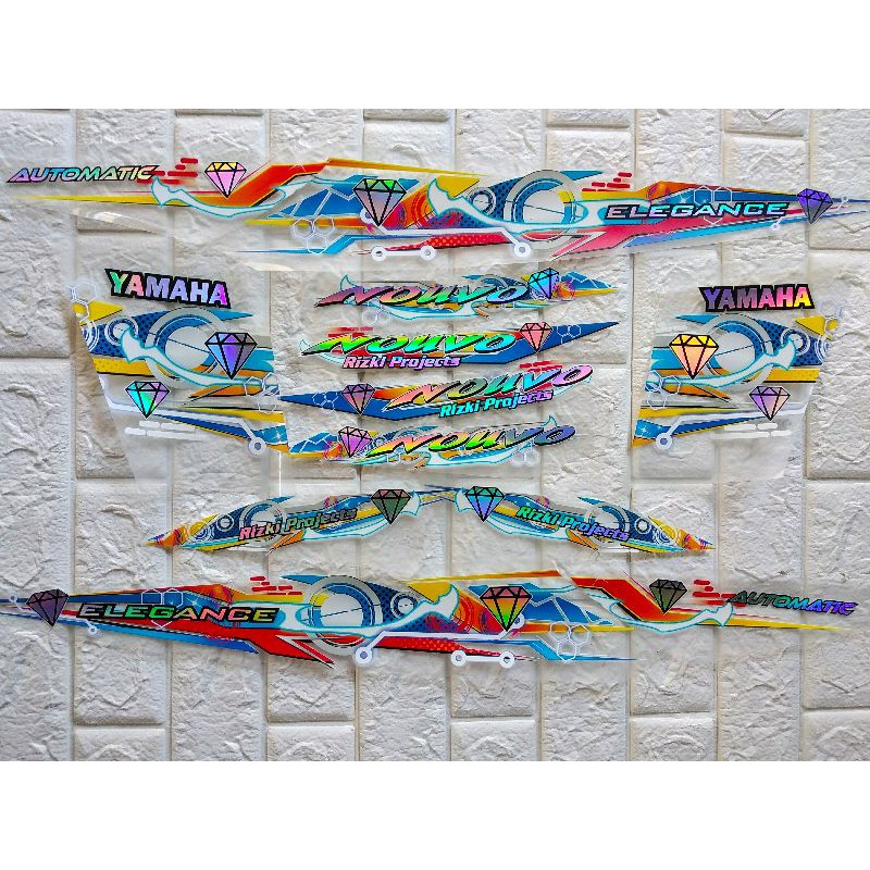 STRIPING TRANSPARAN HOLOGRAM NOUVO Z II STRIPING NOUVO Z VARIASI