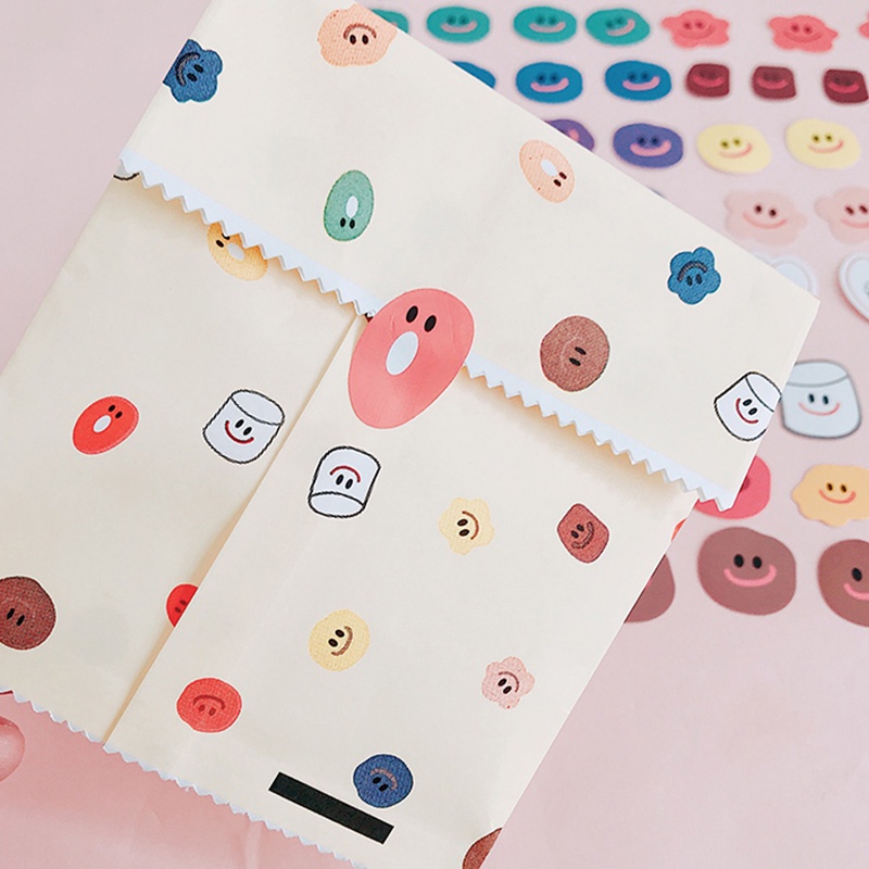 110pcs Stiker Dekorasi Desain Kartun Smiley Face Warna-Warni