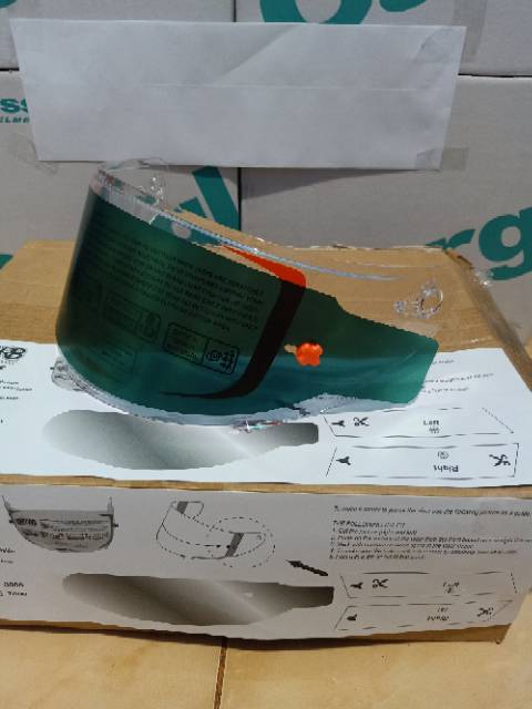 paket Kaca helm Flat visor + Tear off + tear off post NHK RX9 GM RacePro