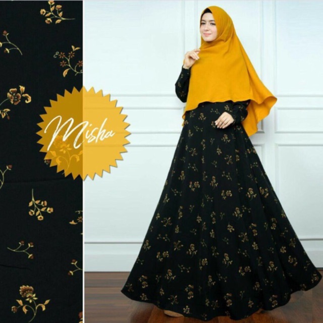 GAMIS MONALISA BROWNIE  HITAM