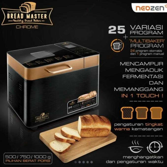 Buruan beli] Bread Master Chrome Otomatis Masin Pembuat Roti Otomatis