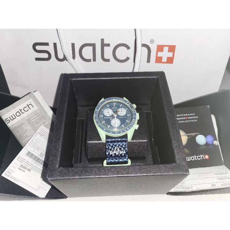 Omega x Swatch Moonswatch watch (earth)