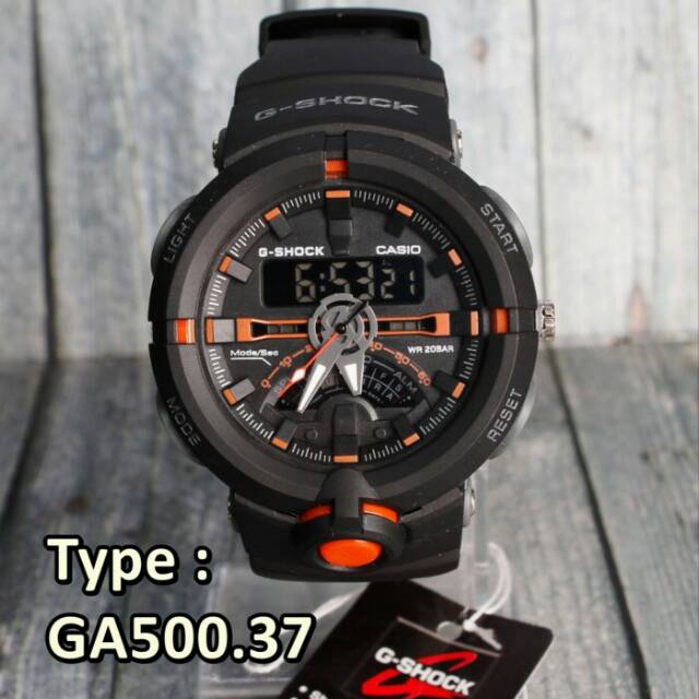 G SHOCK CASIO GA500 FROGMAN HITAM ORANGE