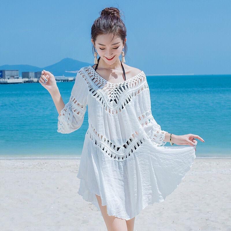 COCO Cardigan / OUTER BALI / CARDIGAN WHITE / OUTER WHITE BLACK / OUTER TRANSPARANT Cover Up Bikini Wanita