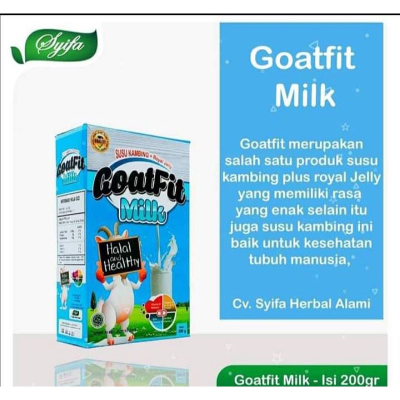 Jual Susu Kambing Etawa Goatfit Milk Gram Shopee Indonesia