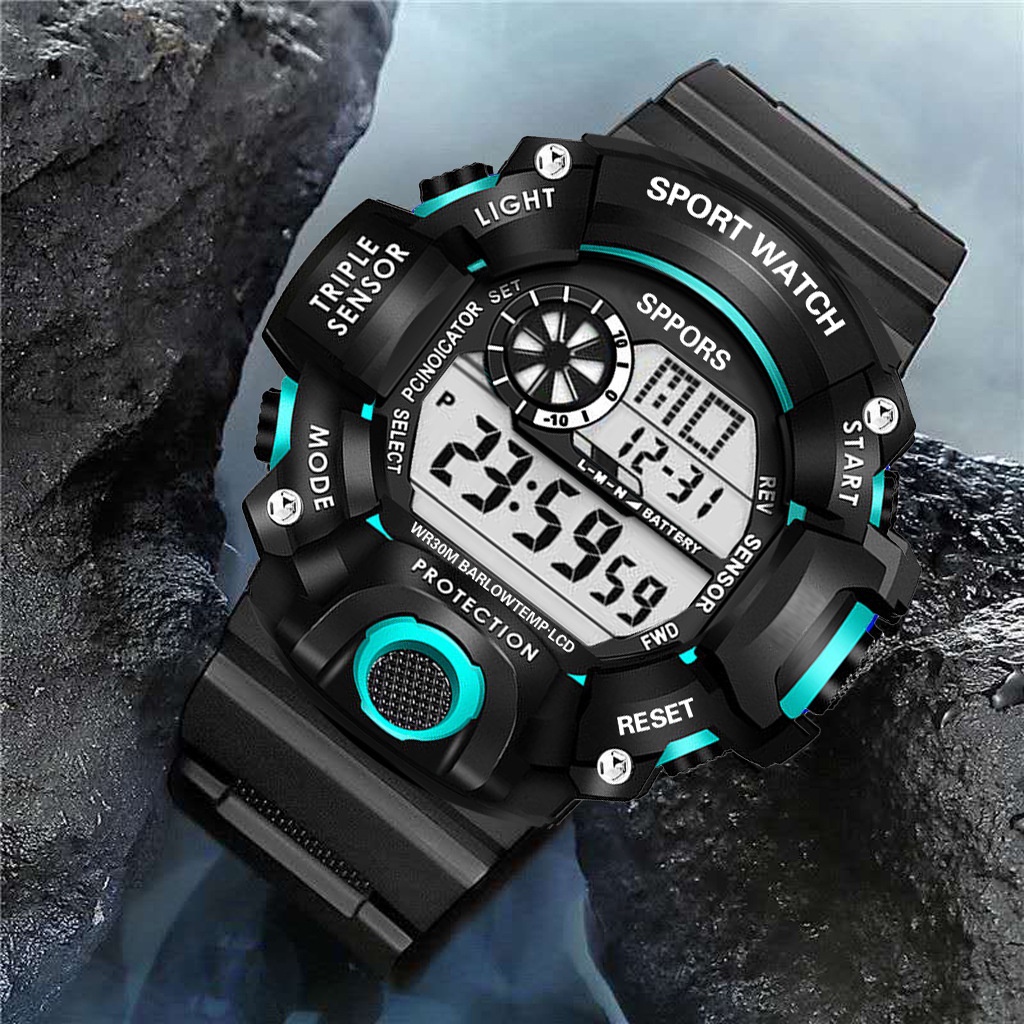 Jam Tangan Digital Pria Dual Time Sport Watch / Jam Tangan Pria Sport Watch Fashion