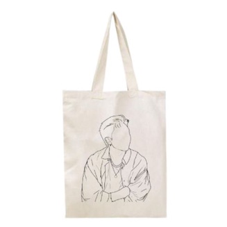 Totebag Canvas BTS ARMY PUTIH Kpop Korean Style Tas Samping Korea