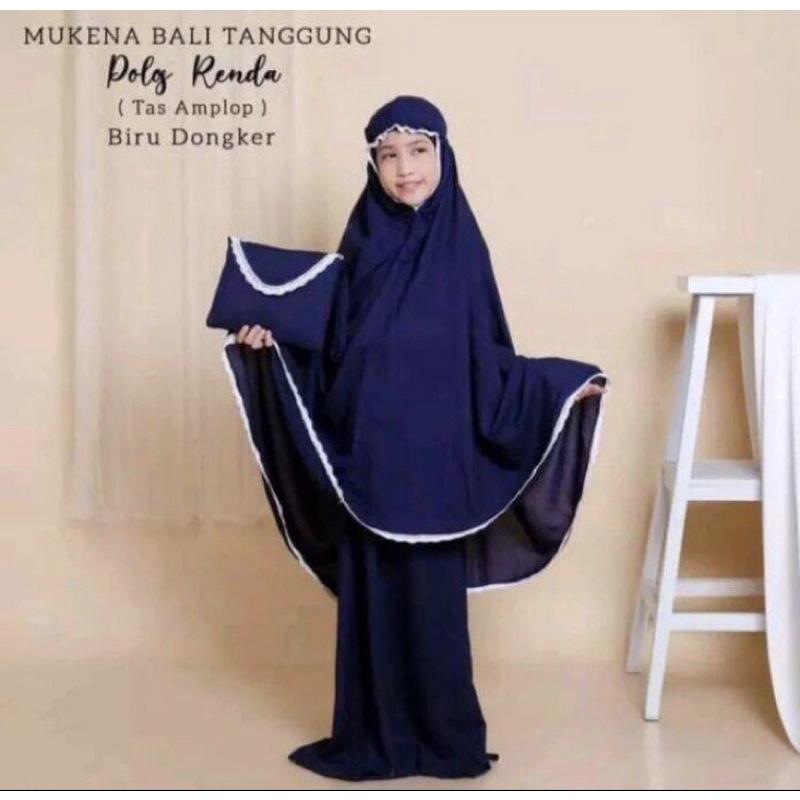 Mukena Polos Premium/Mukena anak Renda/Mukena Anak Tersimple/Mukena Bali Tanggung
